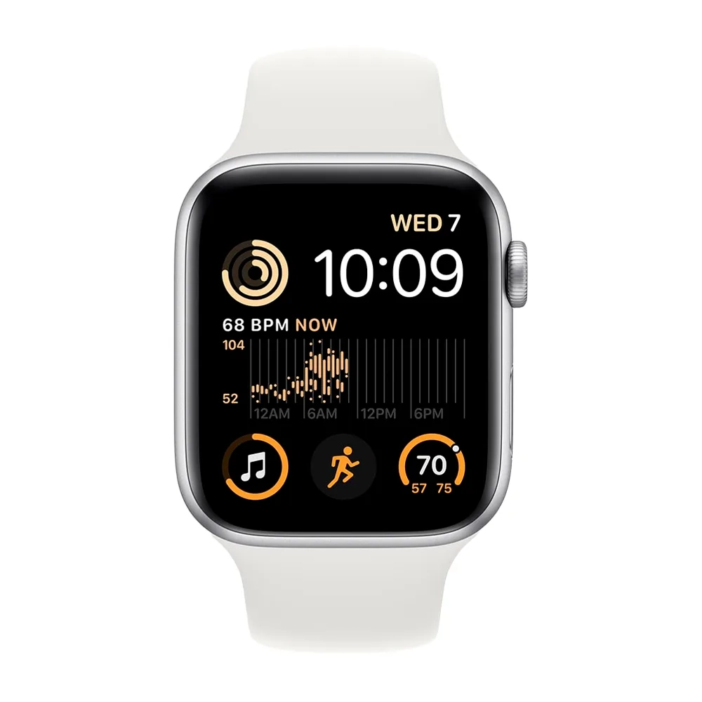 Умные часы Apple Watch SE (2022) GPS, 44mm, Aluminium Case with Sport Band S/M, Silver (Серебристый)
