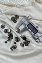 Установочные кнопки графит/комплект с кнопками и шляпкой 15 мм