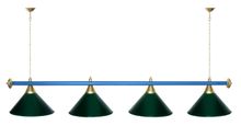Лампа STARTBILLIARDS 4 пл. (плафоны золотые,штанга хром,фурнитура золото)