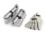 Цилиндровый механизм (R602/90) R6002Knob90(45+10+35) CP хром 5Key с вертушкой