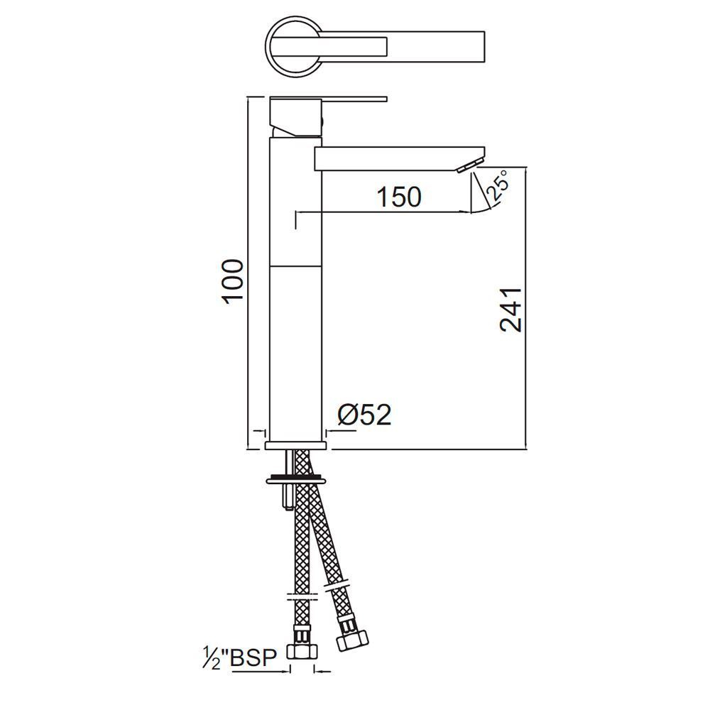 Jaquar, Смеситель для раковины Fonte, 1-рычаж., Хром FON-CHR-40005B