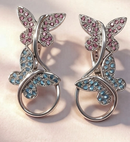 Ювелирные серьги из серебра 925 пробы