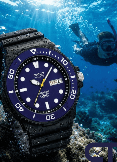 CASIO MRW-230H-2E — спортивные аналоговые часы с синим циферблатом