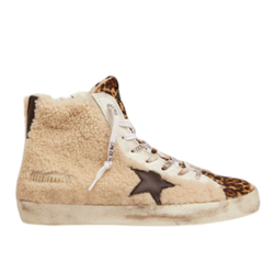 Francy sneakers made of shearling and pony skin with a leopard print