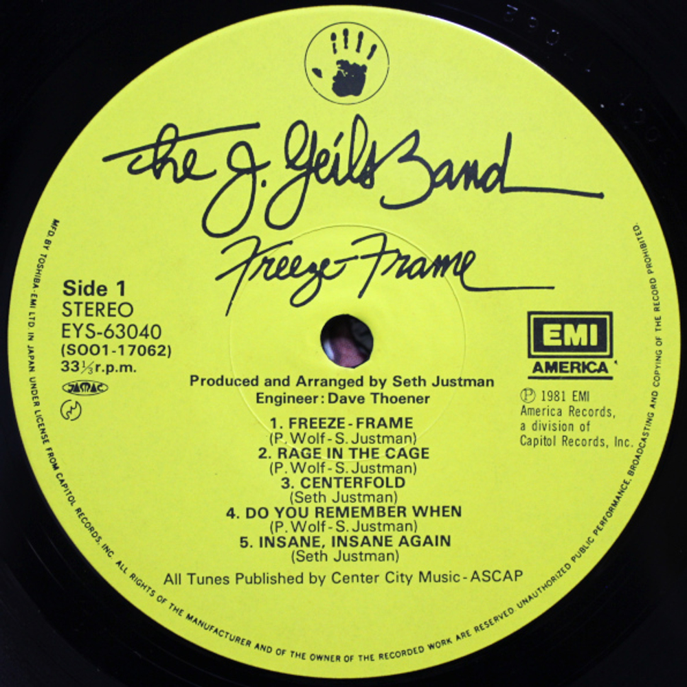 The J. Geils Band / Freeze Frame (LP)