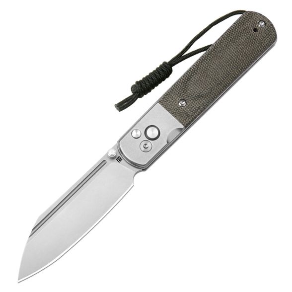 Цена наСкладной нож Artisan Holm, сталь S90V, рукоять сталь/микарта, зеленый