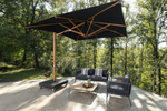 Зонт профессиональный 3.5х3.5 м Scolaro Astro Timber, имитация ироко, черный