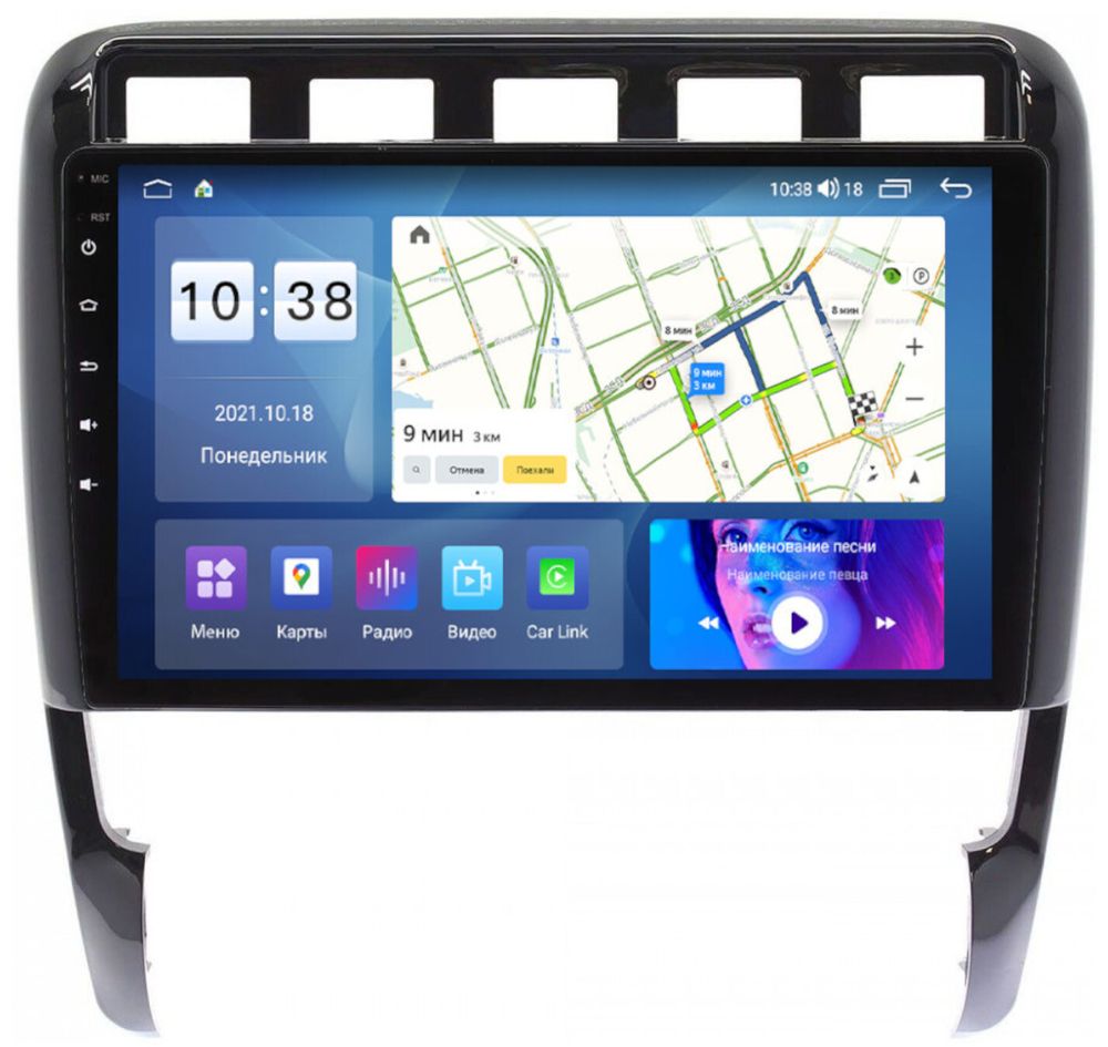 Магнитола для Porsche Cayenne 2002-2010 - Parafar PF954LUX1UHD на Android 13, Быстрая, QLED, CarPlay, 4G SIM-слот