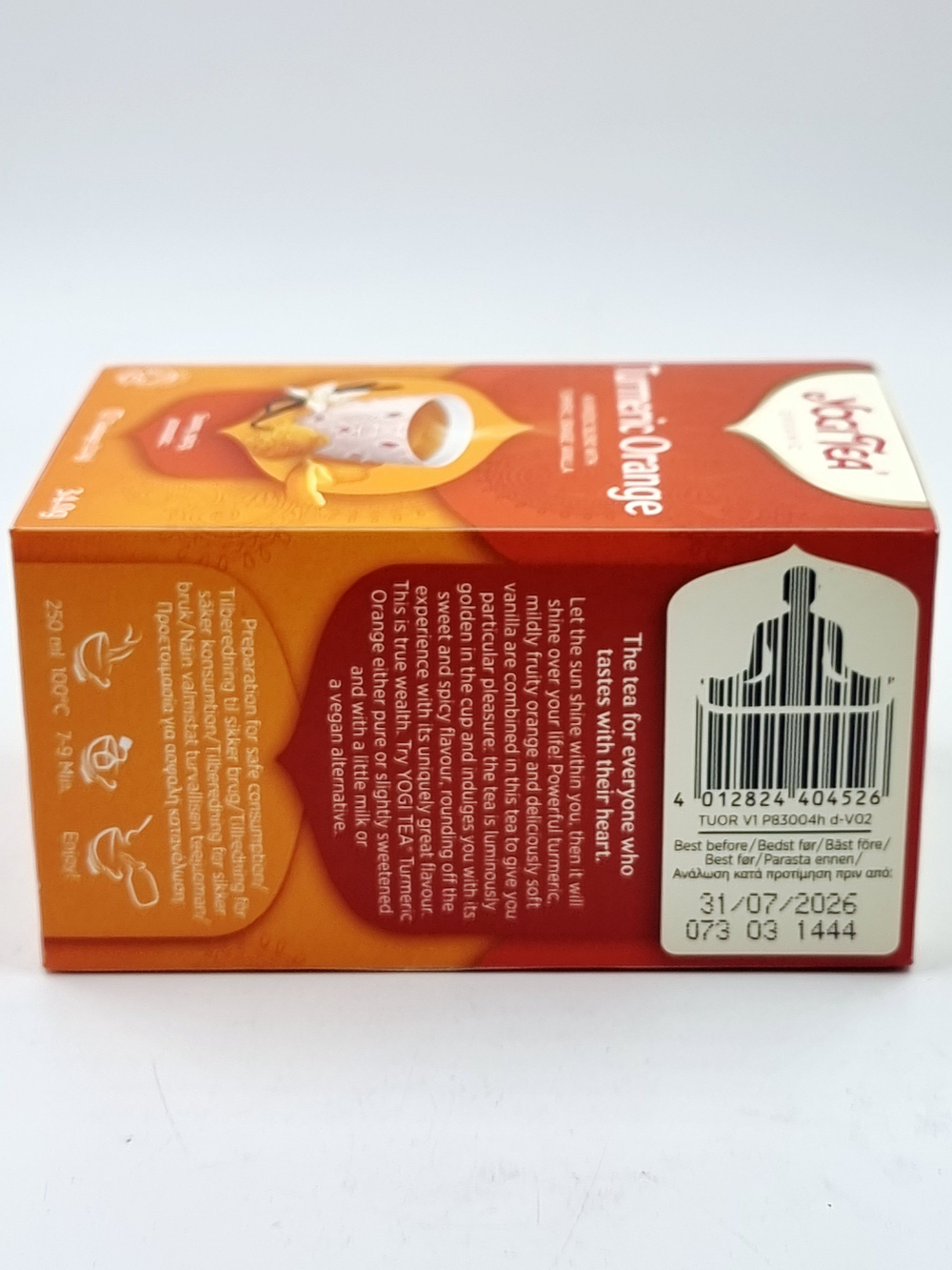 Чай Yogi Tea Turmeric Orange аюрведическая смесь с куркумой, апельсином и ванилью, 17 пакетиков, 34 г (из Финляндии)