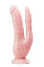 Телесный фаллоимитатор 8 Inch DP Cock - 20,32 см. (Цвет: телесный)