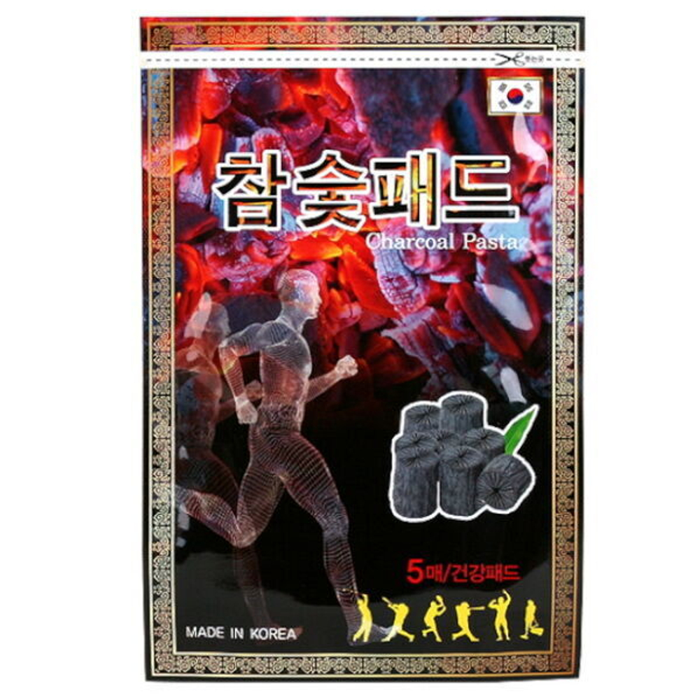 Детокс-пластырь для тела и стоп c древесным углём косметический Himena Charcoal Pasta, 5шт