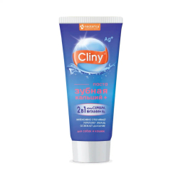 Зубная паста Cliny 2 в 1 кальций + 75 мл