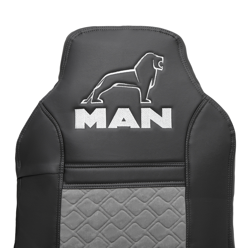 Чехлы MAN TGA (экокожа, серый)