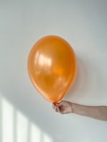 B Шар металлик 12"/30 см оранжевый Экстра Bright Orange (БГ-17)