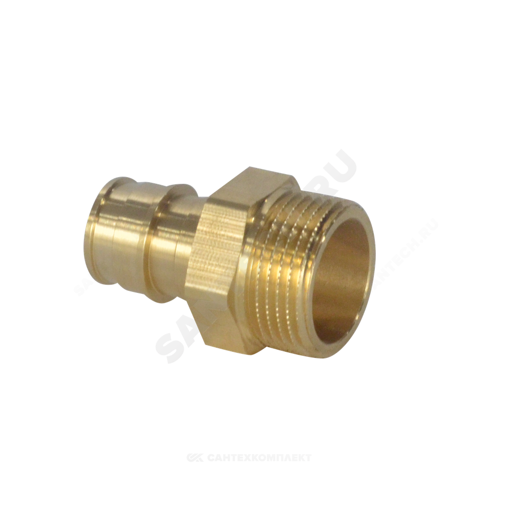 Муфта для PE-X труб радиальная латунь Дн 25х3/4" НР РОС