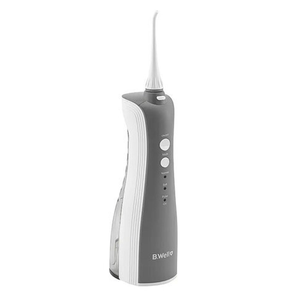 Ирригатор для полости рта (НДС 10%) B.WELL TH-912, портативный, емкость резервуара 0,15 л, 5 насадок, бело-серый