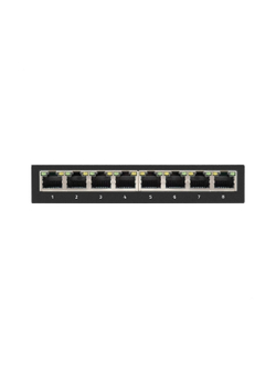 Exegate EX298694RUS Коммутатор неуправляемый ExeGate EDGS-1008D (8-портовый гигабитный UTP 10/100/1000 Base-T, металлический корпус, с функцией энергосбережения (Green Ethernet Technology), настольный