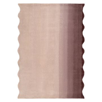 Ковер из шерсти over horizon цвета марсала из коллекции trendy ruffles, 200х300 см