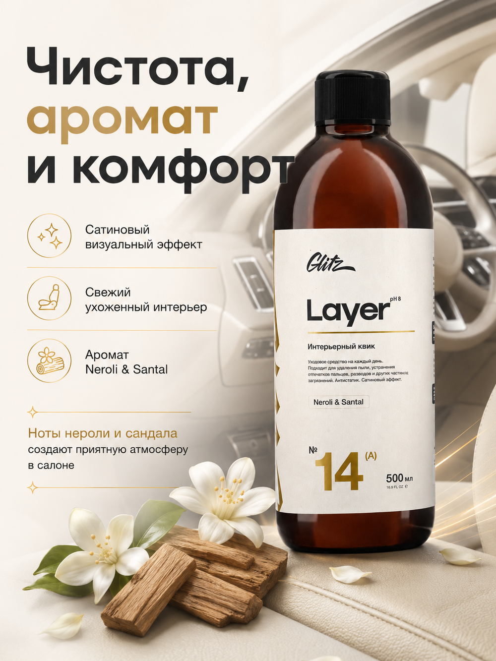 GLITZ 14 Layer (A) - Интерьерный квик 500 мл (нероли и сантал)