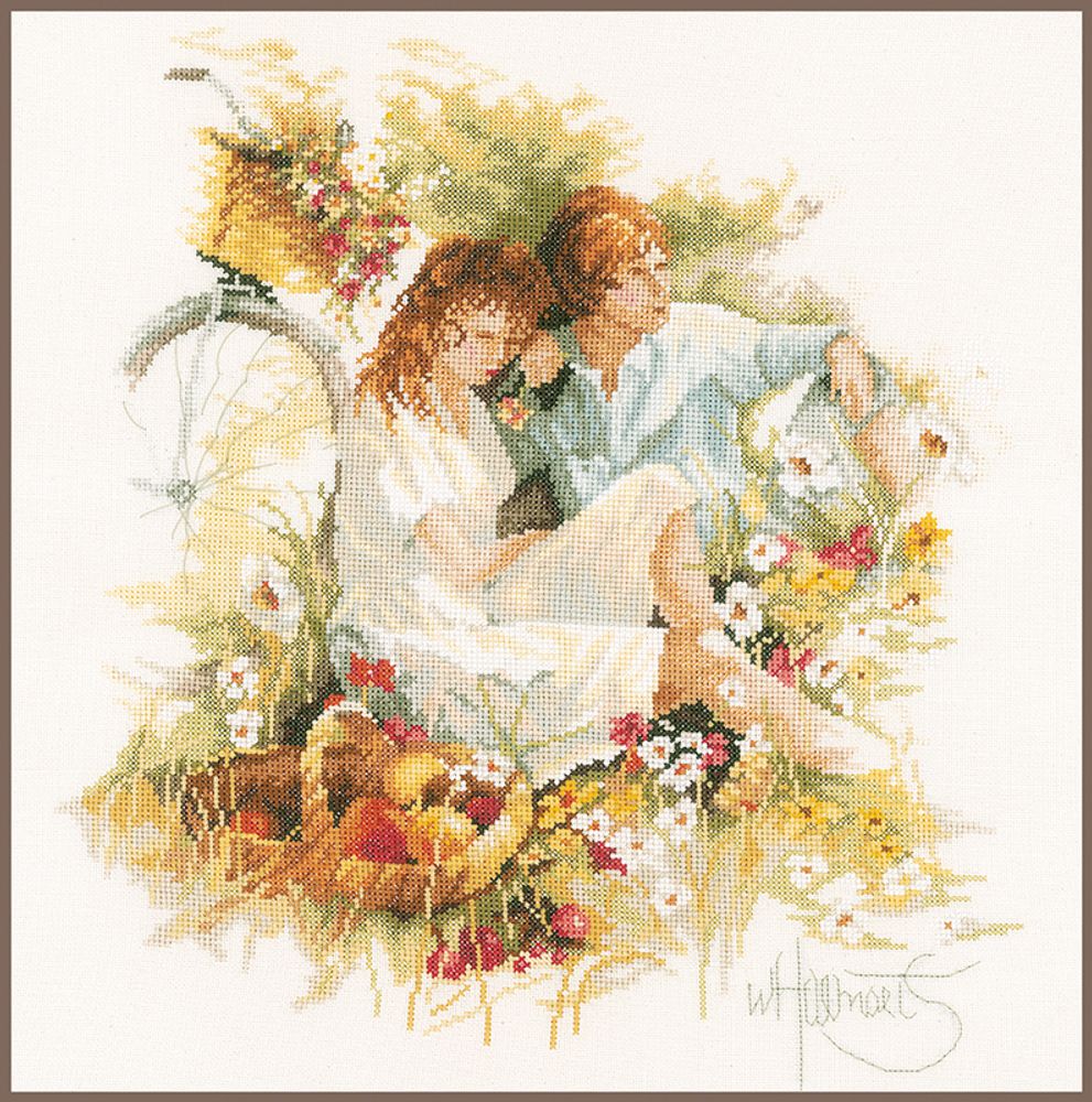 Набор для вышивания нитками Lanarte, Picnic, 32х37 см