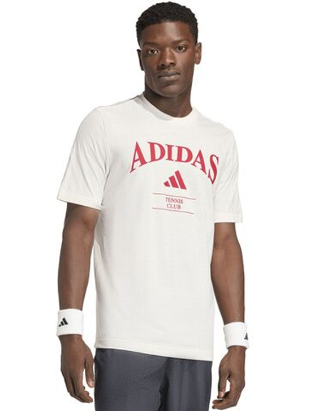 Теннисная футболка Adidas Heritage Graphic Club - chalk white/power red