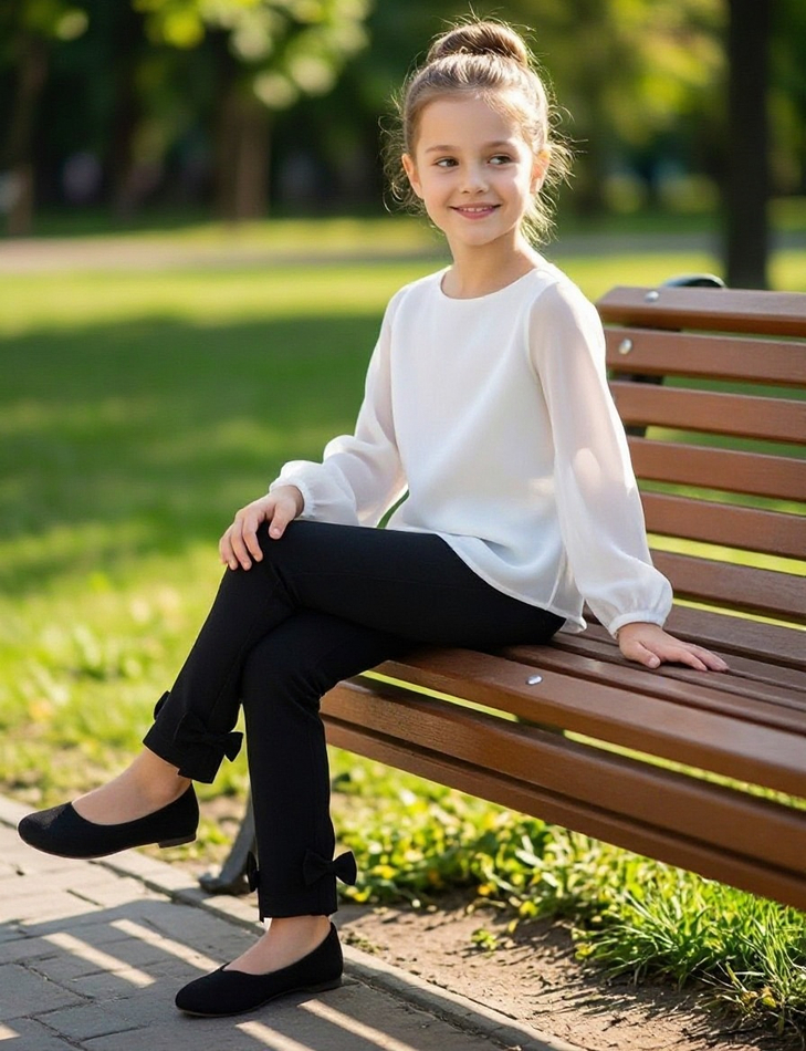Лосины с бантиком для девочки (9-12 лет)