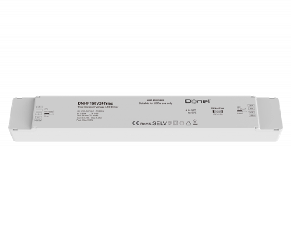 Donel,150Вт,DC24В,6.25А, IP20, 310*45*30 мм, диммируемый Triac блок питания для светодиодной ленты,