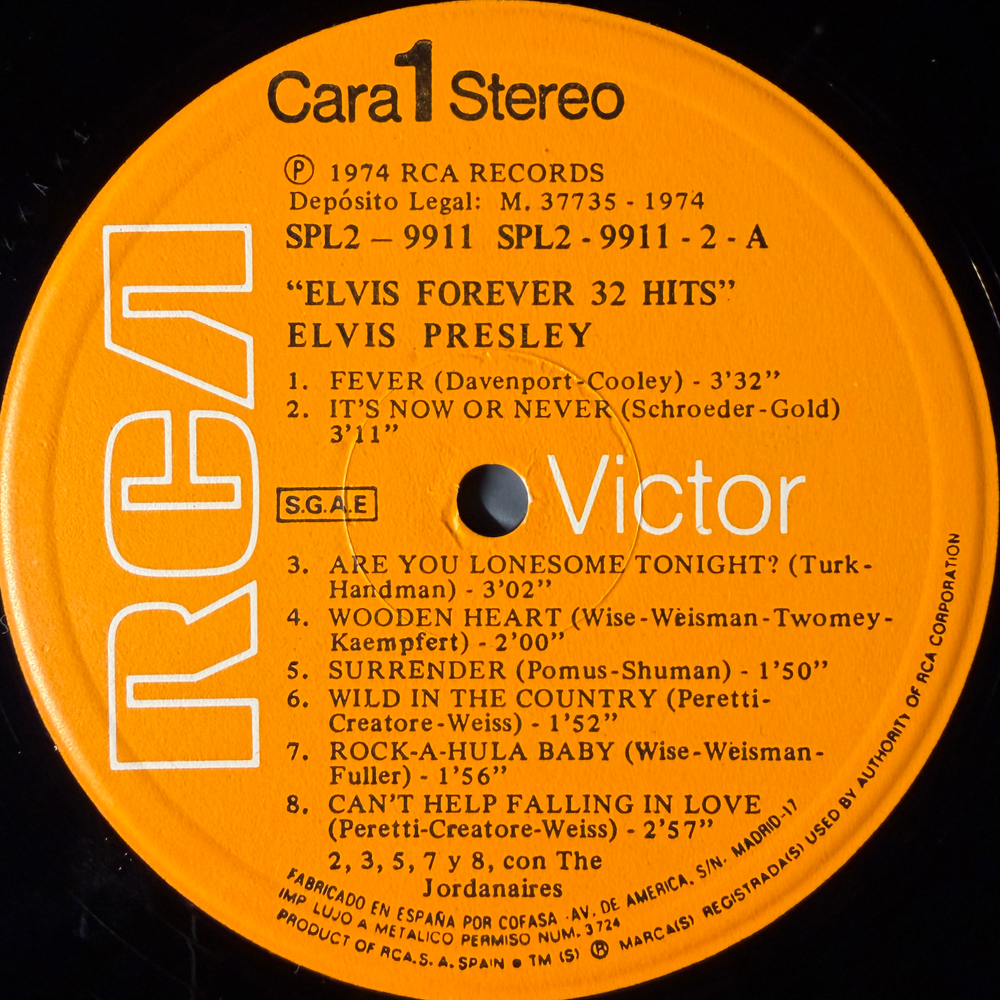Elvis – Elvis Forever 2LP (Испания 1975г.) Т