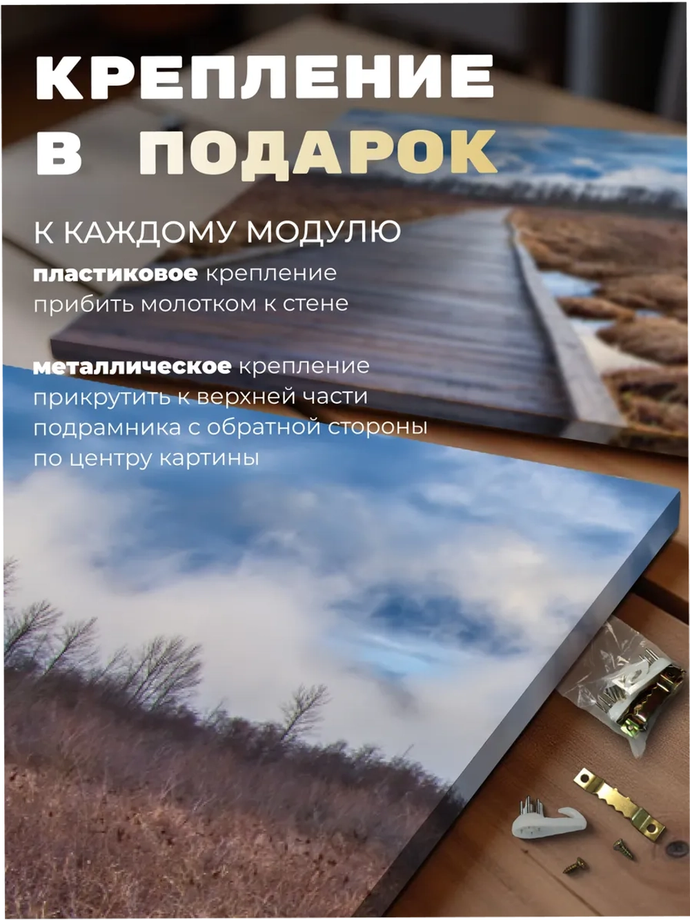 Картина Тайна болотной тропы модульная 50x70см 3шт.