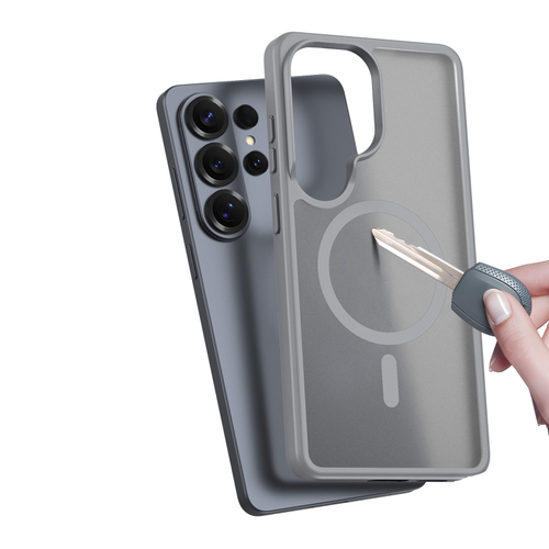 Чехол серого цвета с MagSafe для Samsung Galaxy S26 Ultra, серия Yind Series от Dux Ducis