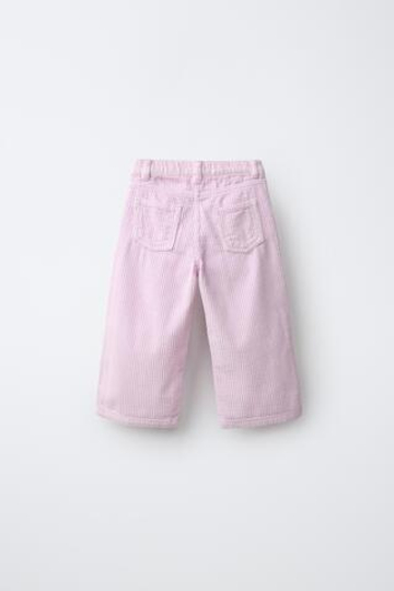 ZARA ВЕЛЬВЕТОВЫЕ БРЮКИ WIDE LEG, СВЕТЛАЯ МАЛЬВА