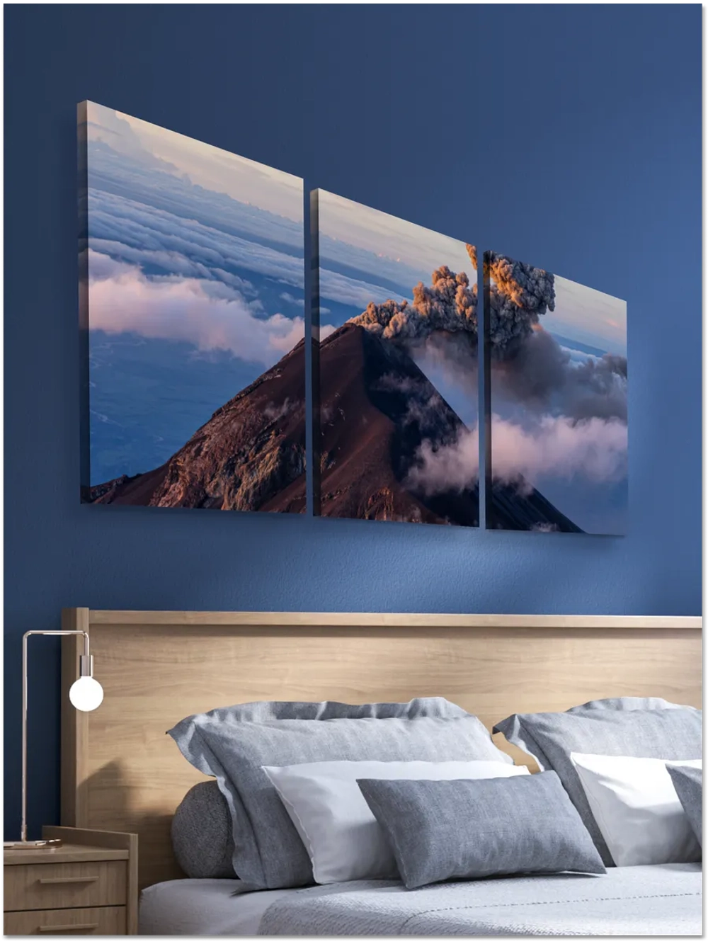 Картина Дыхание вулкана модульная 50x70см 3шт.