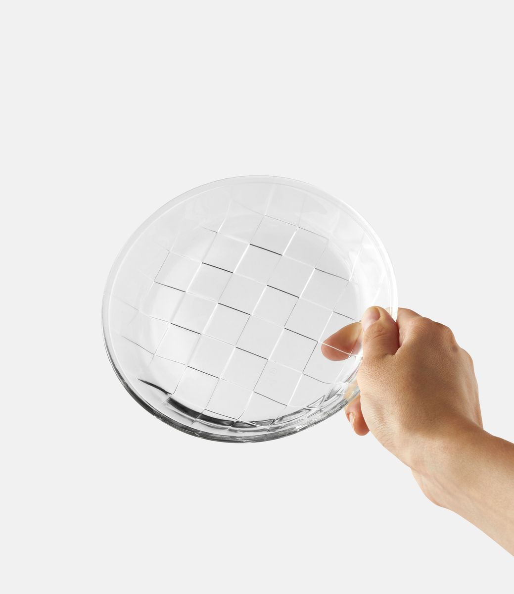 HMM Woven Plate Clear — тарелка из переработанного стекла