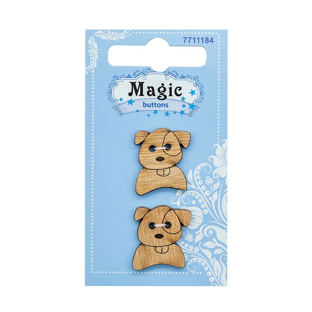 Украшения декоративные: пуговицы Щенок, 2 шт, Magic Buttons LW781-V47