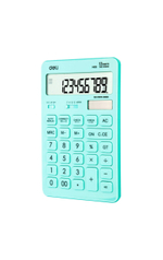 Калькулятор Deli 12 раз. Touch голубой EM01531