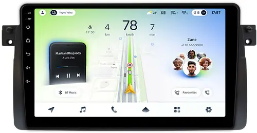 Магнитола для BMW 3 E46 1998-2006 - Teyes CC4L-DTS монитор 9" IPS, Android 14, Быстрая, Snapdragon 662, CarPlay, 4G SIM-слот