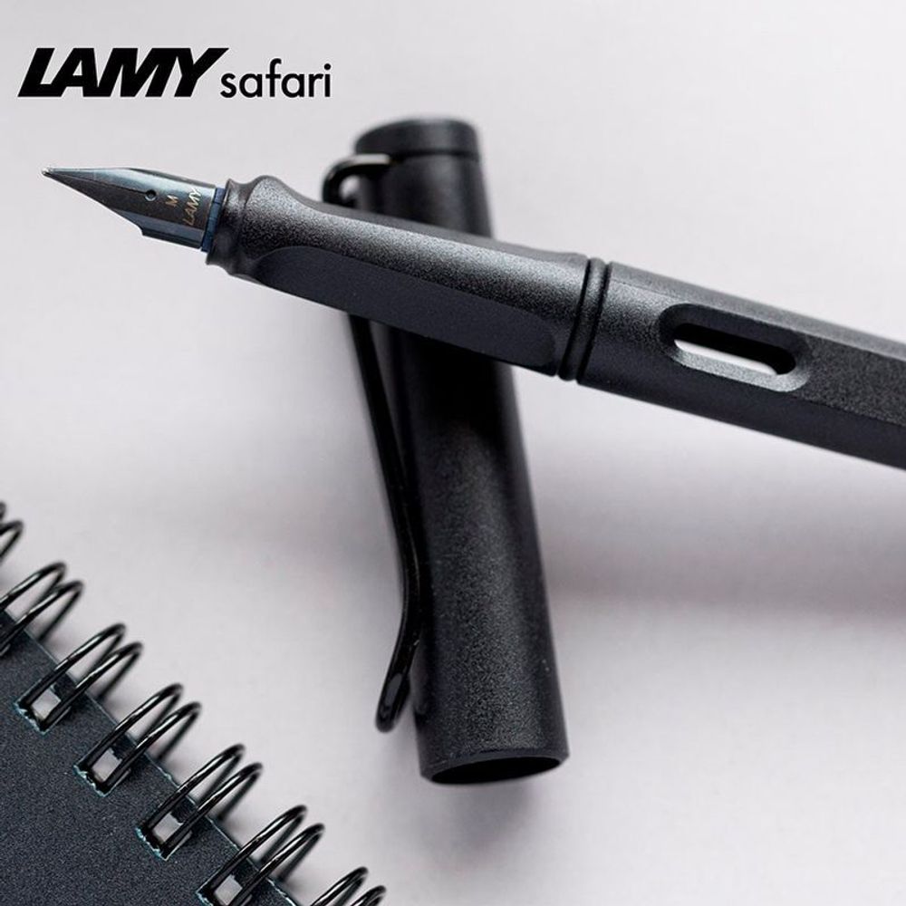 Перьевая ручка Lamy Safari Steel Black с пером F (4038793) 2