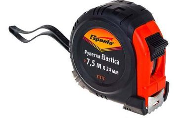 Рулетка SPARTA Elastica 7.5мх24мм, обрезиненный корпус 31313