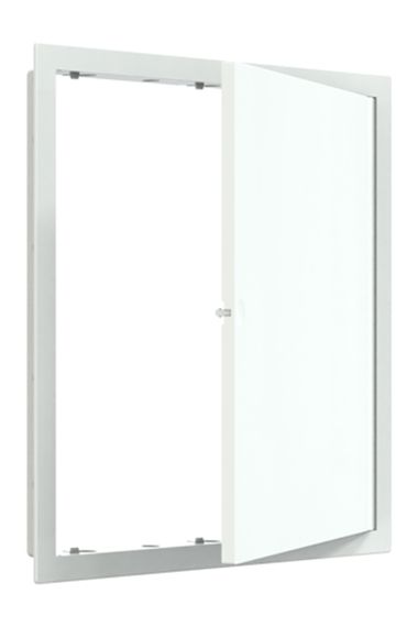 Люк ревизионный ЛР фланец 299х299 ручка 328х328 пластик EVECS