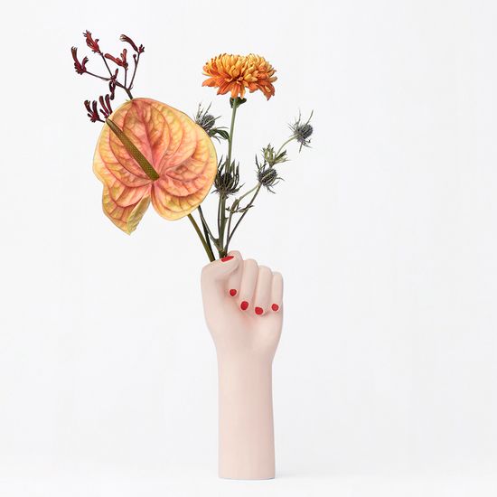Ваза для цветов girl power, white, 26 см