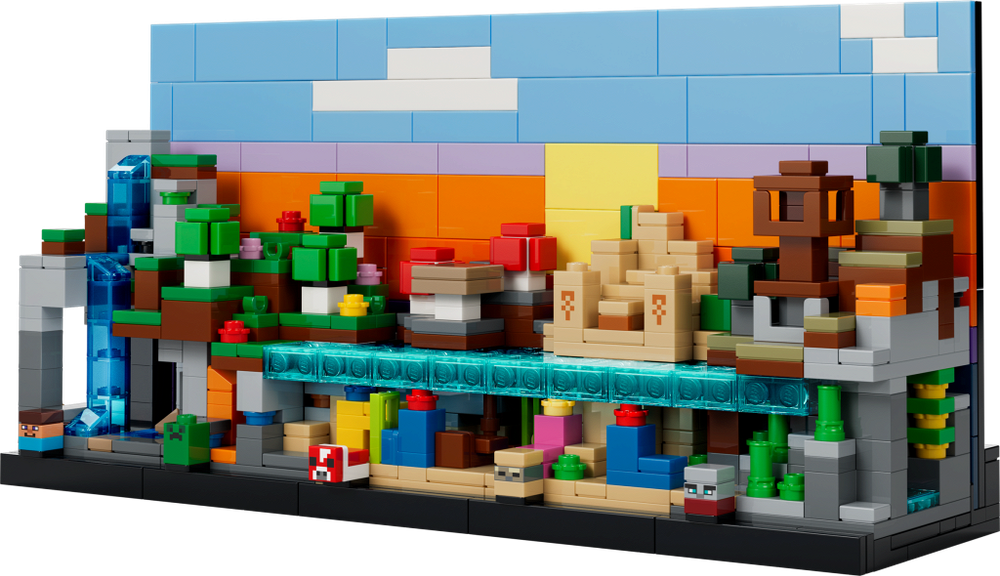 Конструктор Лего Майнкрафт Биомы в миниатюре 21589 | LEGO Minecraft Mini Biomes | набор с 5 биомами | 797 деталей 12+