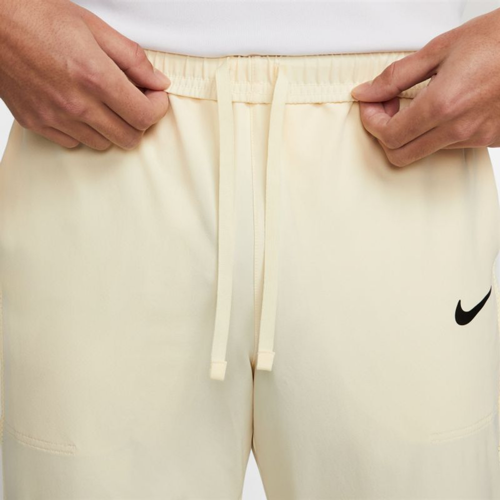 Мужские теннисные штаны Nike Court Advantage Trousers - alabaster/black
