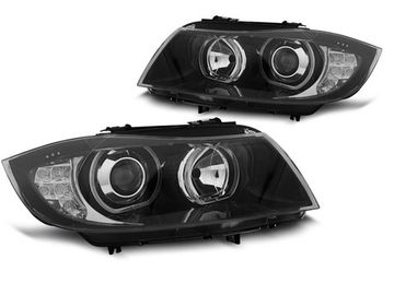 Передние фары Angel Eyes для BMW 3 E90 / E91 (05-11) Black