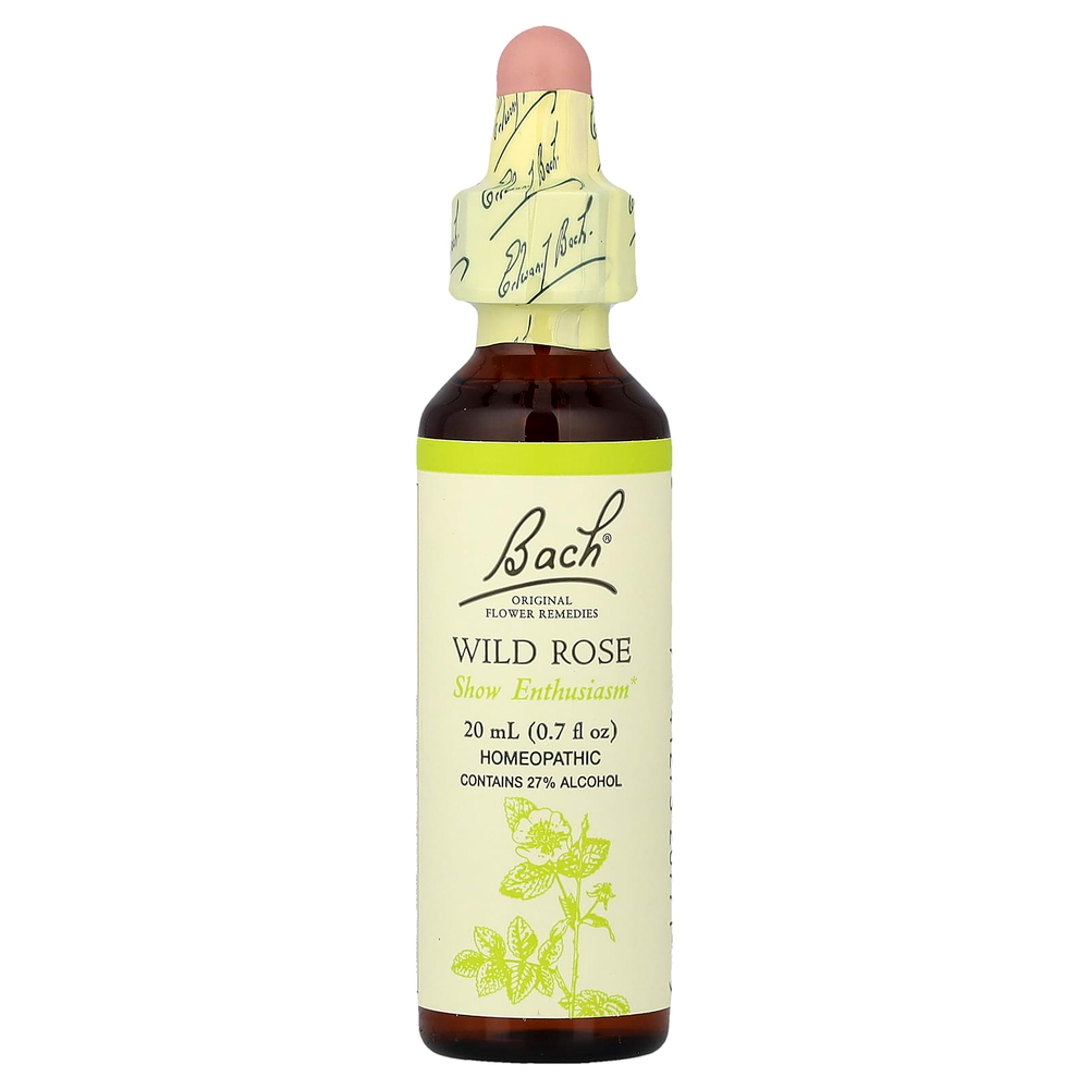 Bach, Original Flower Remedies, дикая роза, 20 мл (0,7 жидк. унц.)