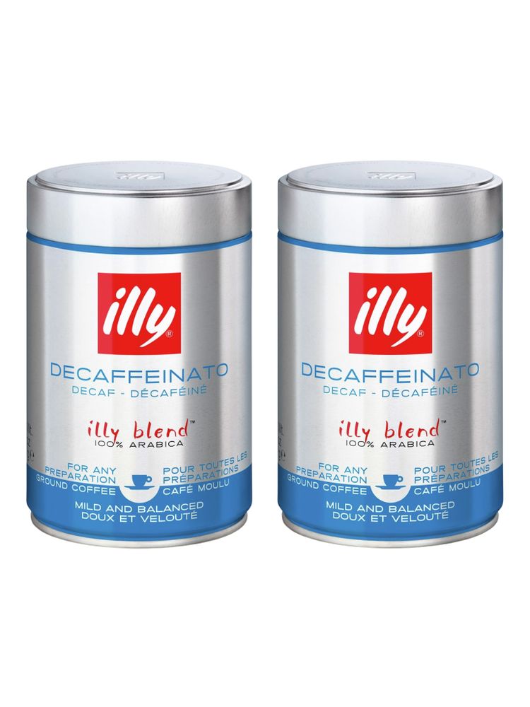 Кофе молотый ILLY Decaffeinato без кофеина 250 г x 2 шт