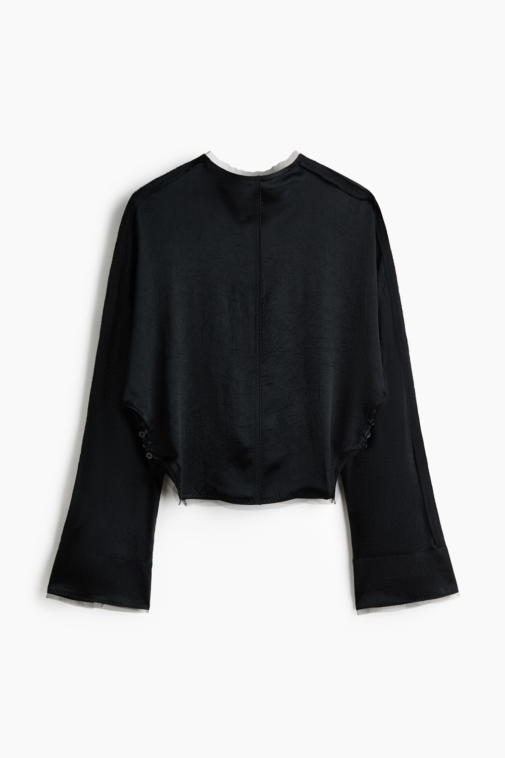 Топ из ацетата с необработанными краями - H&M
