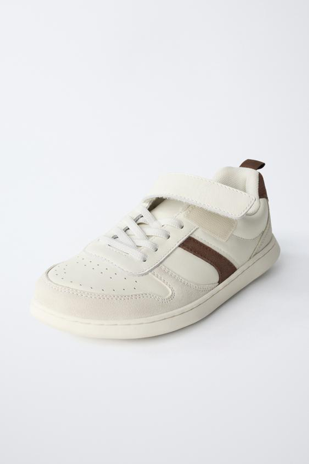 ZARA КОЖАНЫЕ КРОССОВКИ BAREFOOT, ЭКРЮ
