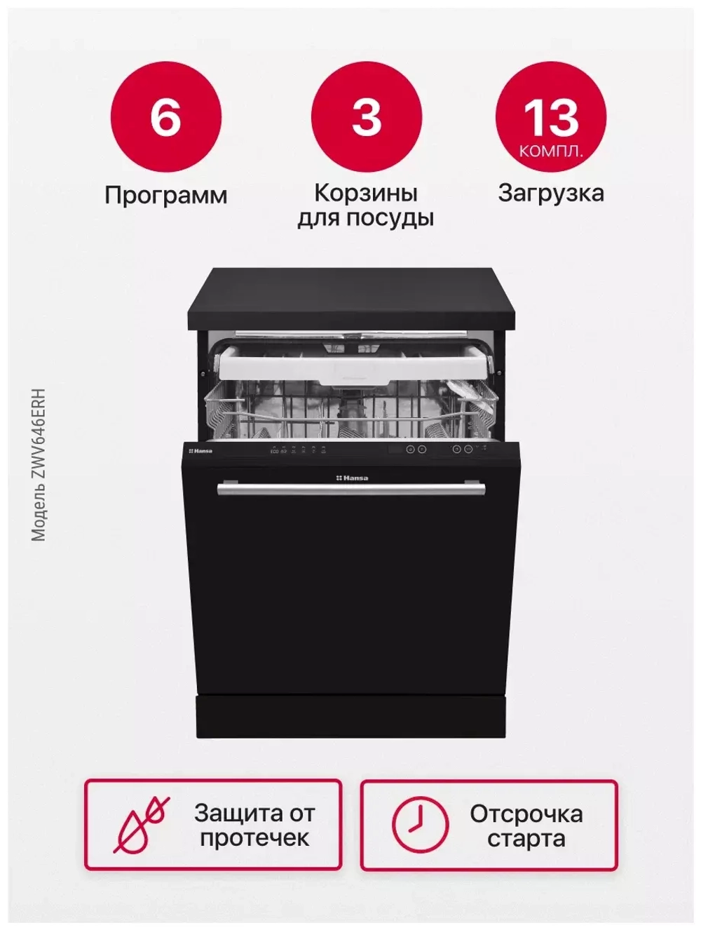 Посудомоечная машина Hansa ZWV646ERH