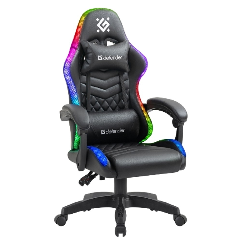 Кресло офисное Игровое кресло Core Черный,RGB,класс 4,PU DEFENDER (64047)