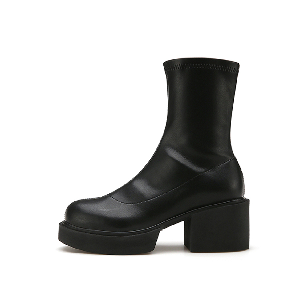 VENTIMONO PU Ankle Boots 6cm Women"s Black